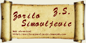 Zorilo Simovljević vizit kartica